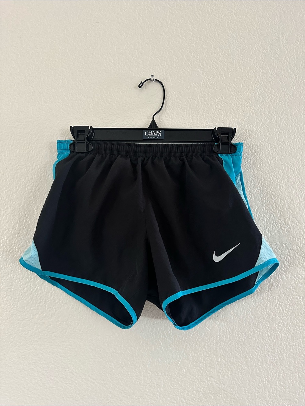 Nike Women's Black Shorts with Teal Trim
